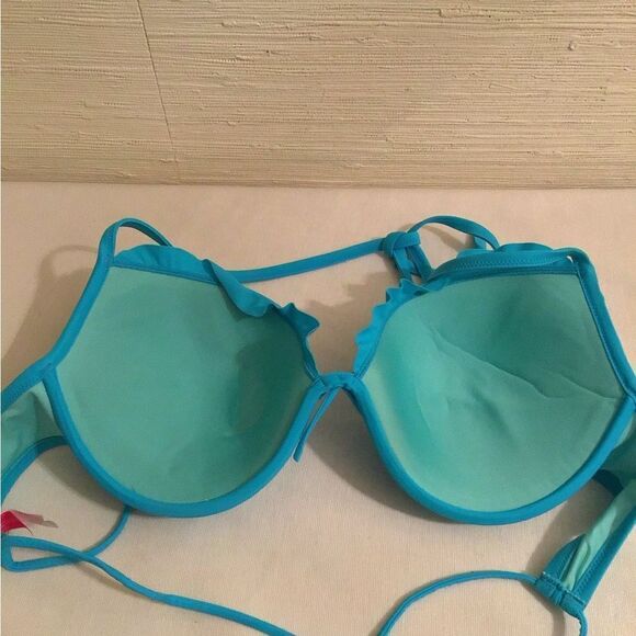Victoria's Secret Neon Blue Push Up Bikini Top - Picture 4 of 5